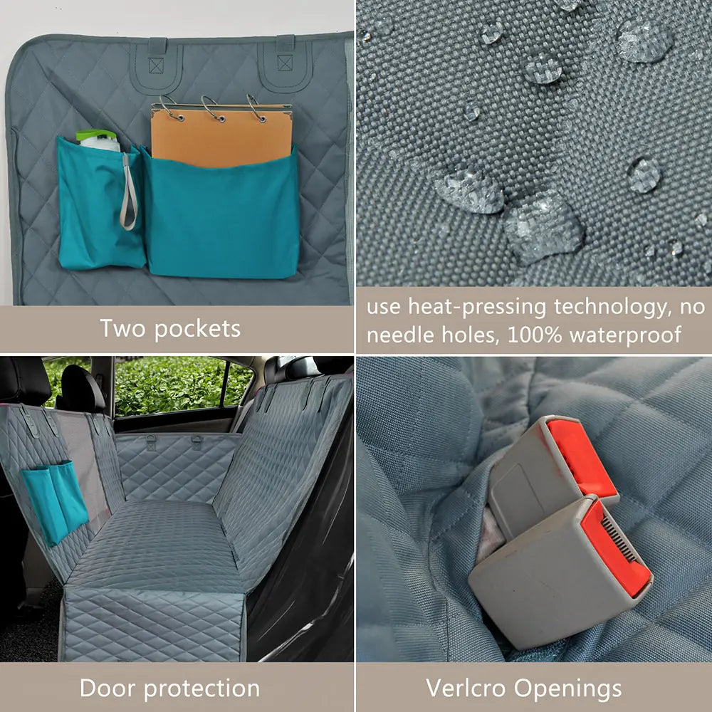 Dog Seat Cover with Mesh Visual Window